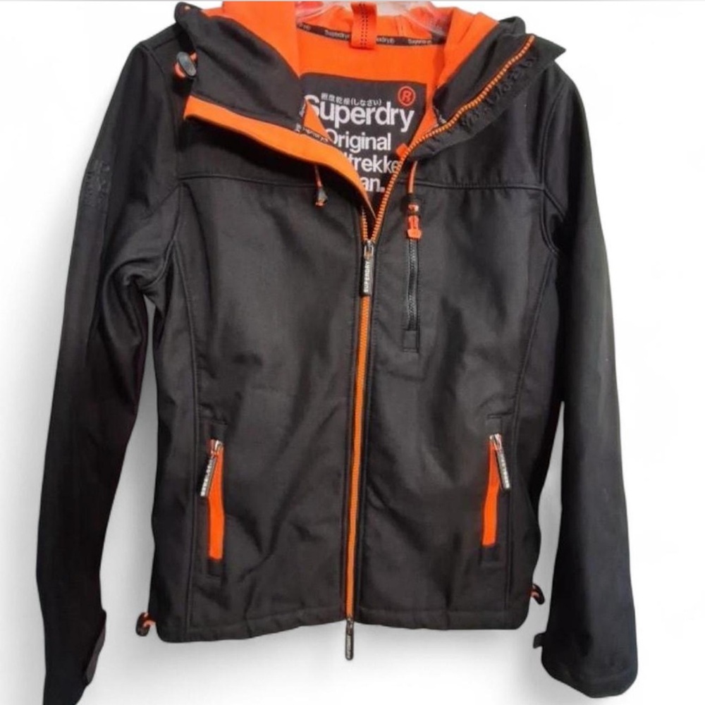 Superdry Women’s  Black and Orange Jacket